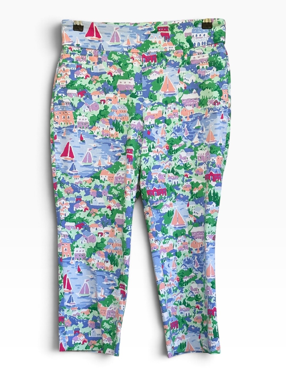 Kim Rogers Summery Scenic Millennium Cropped Capri Pants Size 8